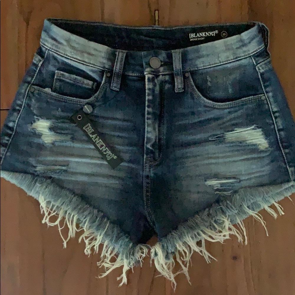 NWT Blank NYC Denim High Rise Wedge Shorts…
